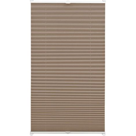 Easyfix Plissee mit 2 Bedien- schienen taupe 80 x 130 cm (1/4)