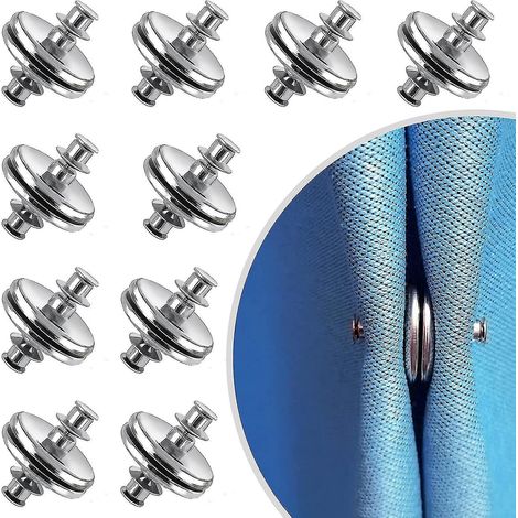 Set mit 10 magnetischen Gardinengewichten, mit Rückseite, verhindern Lichtaustritt – 20-mm-Knopf