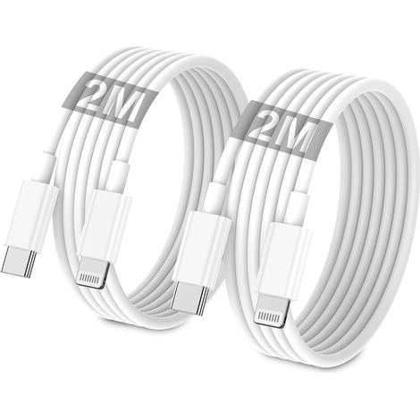 USB-C-Kabel, 2 m, Schnellladekabel Typ-C für iPhone 14, 13, 12 Pro Max, Mini, 11, XS, X, 8 Plus, SE (2020) und iPad (1/4)