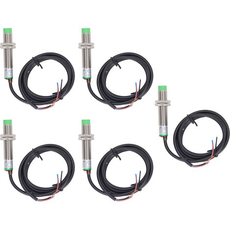 Packung mit 5 induktiven M12-Näherungssensoren, NPN-NC-Annäherungsdetektoren, wasserdicht nach IP65 (1/5)