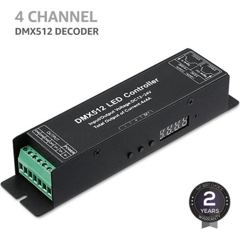 Direct sales of constant voltage DMX512 decoders, 4 channel DMX decoders and decoders for strip displays.