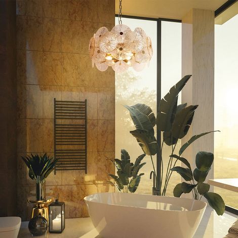 Maytoni Aster Moderne Pendel-Deckenleuchte Gold, Glasschirm (1/4)