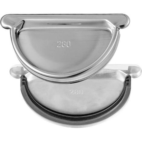 ZAMBELLI Zink Steckboden (halbrund) mit Gummidichtlippe, Rinnenboden, Rinnendeckel verzinkt, einfache Montage, 150mm / 333/6 teilig Silber