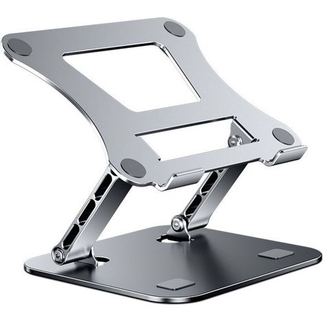Support Pliable en Aluminium pour Ordinateur Portable - JINFGERNE - Réglable, Rotatif à 360°, Système de Refroidissement, Design Ergonomique pour Confort Optimal (1/5)