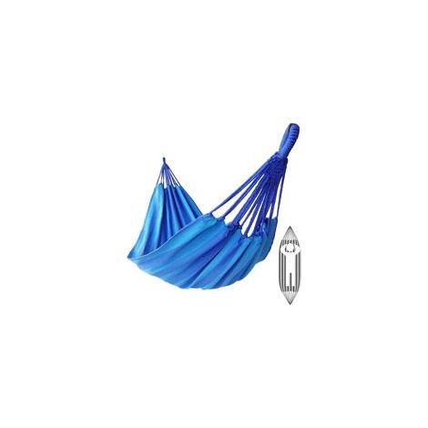 Hamac 1 Personne 200X100cm Longueur Totale 310cm Charge 250kg Toile Coton hamac extérieur pour Jardin intérieur Enfants Balcon (1/4)