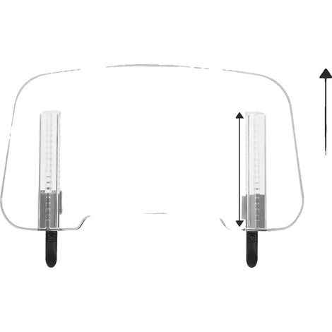 Extensión de parabrisas para motocicleta, altura ajustable, ajuste universal, tipo B-Transparente (1/2)