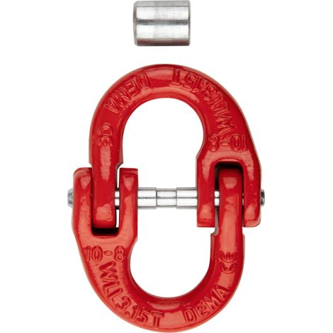 Verbindungsglied Stahl 10mm rot Forstkette Rückekette Güteklasse 8 3,15t Zuglast (1/3)