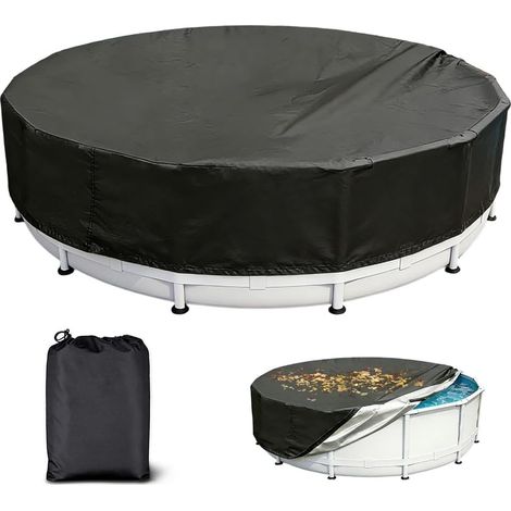 Bâche de protection ronde pour piscine, 122 x 30 cm, protection de piscine contre les chiens, bâche ronde pour piscine, bâche de protection pour piscine, ronde, protection pour piscine, piscine propre (1/5)