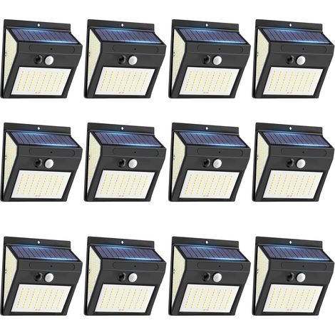 Applique Murale Exterieure Sans Fil Lampe Solaire,CCT Lampe Solaire Exterieur Jardin Up Down Réglable,IP65 Étanche Lumière Exterieur pour Clôture,Cour,Patio-4PCS (1/5)