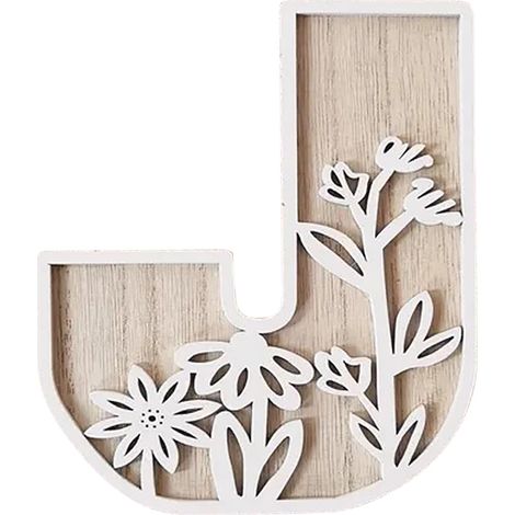 Lettres En Bois - 5 Pouces - Alphabet A À Z - Peinture Possible - Décoration Murale Pour Chambre D'Enfant Mariage Maison - Lot De 26 (1/5)