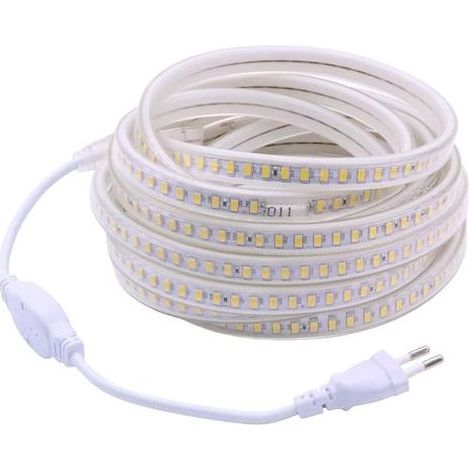 TAISHENGDA 5 m 220 V IP67 wasserdichter LED-Streifen – 4000 K Weißlicht – Schnelle Außenmontage – Inkl. Montageclips (1/5)