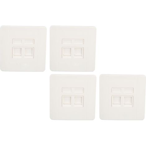 Lot de 30 prises murales Ethernet double port RJ45/RJ11 pour le raccordement du câblage. (1/5)