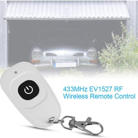 Télécommande Garage Universelle, EV327 433 MHz 14 Canaux Transmetteur de Télécommande sans Fil jusqu' à 100m RF Contrôleur Facile pour Porte Garage.(1 Bouton) (1/3)