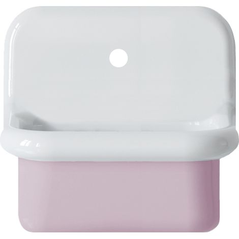 Lavabo rétro en céramique 45 cm - True Colors Lite - Mini profondeur - Rose Confetto