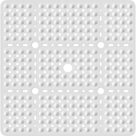 Grand tapis de douche carré antidérapant et anti-moisissure – 70 x 70 cm extra large pour douche intérieure, tapis de douche antidérapant pour personnes âgées, grand tapis de douche lavable en (1/5)