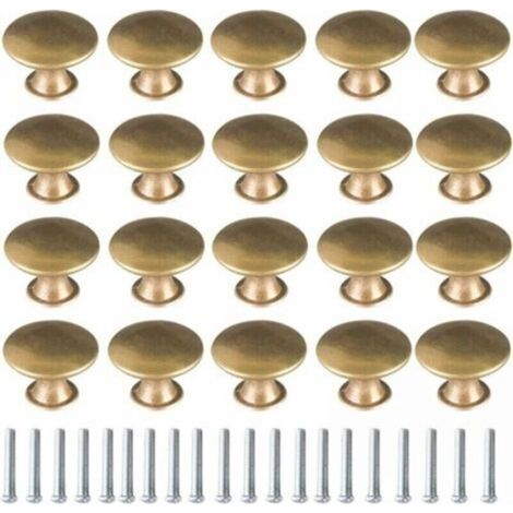 20 Vintage Brass Cabinet Knobs, Drawer Door Handles, Furniture Handles, Vintage Furniture Pulls, Drawer Pulls, Wardrobe, Kitchen Cabinet Handles, FLITI (1/5)