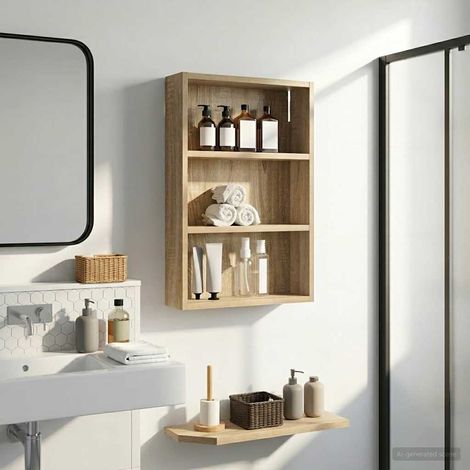 Armario de pared para baño Roble  40 x 10 x 60,5 cm