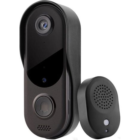 Kabellose Türklingel mit Kamera, 1080P WiFi wasserdichte Türklingel, batteriebetriebene kabellose Video-Türsprechanlage mit Klingel, Zwei-Wege-Audio, Infrarot-Nachtsicht, PIR-Personenerkennung (1/4)