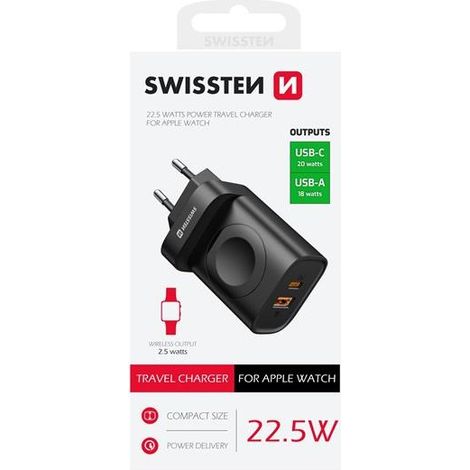 SWISSTEN 22045520 Cargador comunicación móvil negro