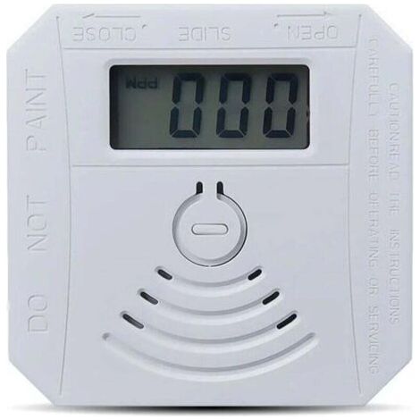 Détecteur de gaz Détecteur de fumée de monoxyde de carbone combiné Détecteur de fumée CO à piles avec écran d'affichage LED Flash Alarme sonore Motif d'avertissement sonore (1/5)