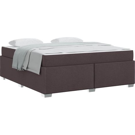 Maison Exclusive - Bettrahmen mit Matratze Dunkelbraun 180 x 200