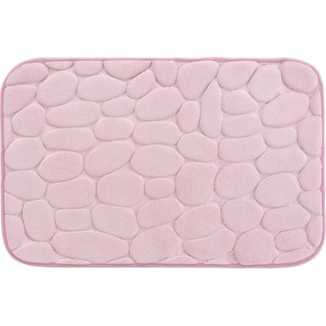 Tapis de bain 50 x 80 cm Ricochet rose poudre (1/2)