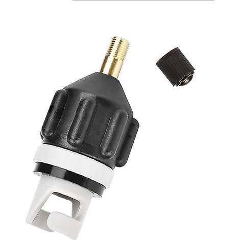 Adaptateur de valve d'air pour bateau à rames, noir, étanche à la poussière et résistant à l'usure (1/4)
