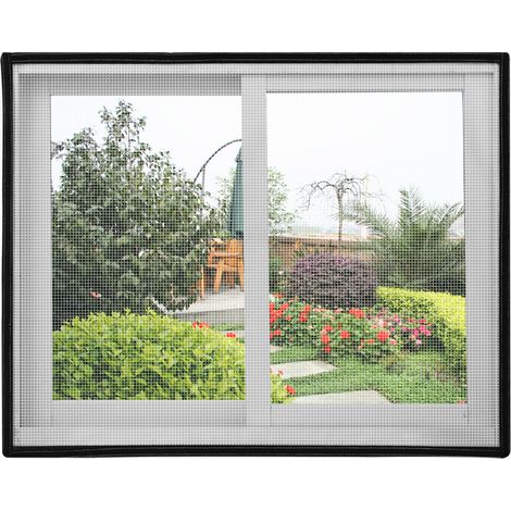 Moustiquaire Fenêtre Sur Mesure 60x130 cm - Filet Anti-Moustique Invisible en Maille Nano PP, Adhésif Sans Perçage, Amovible et Facile à Installer pour Été-x