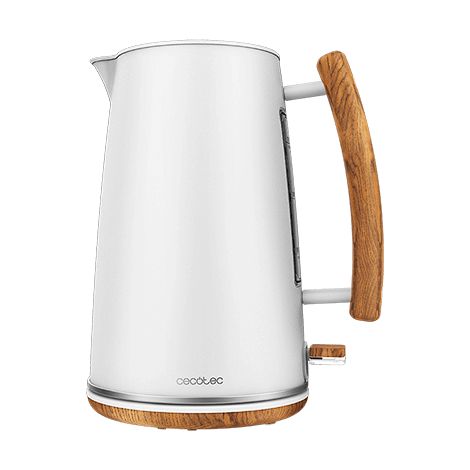 Cecotec Hervidor de Agua ThermoSense 400 White Woody. 3000 W, Capacidad 1,7 Litros, Acero Inoxidable, Libre BPA (1/5)