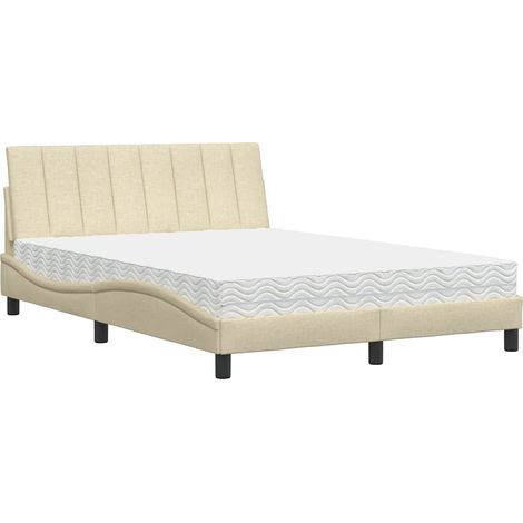 Maison Exclusive - Letto con Materasso Hanko Crema 120x200 cm in Tessuto (1/5)