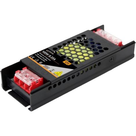 Alimentatore stabilizzato switching Slim da 12v 8.33A 100w per strisce led telecamere (1/3)