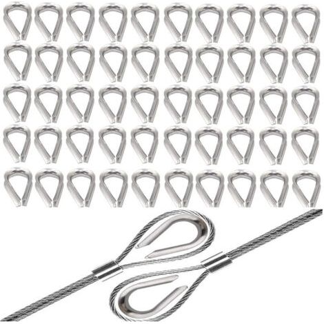 BUNTHAUS PA 50 Stück Edelstahlkabelschuhe Ø 3 mm, aus Edelstahl A4 V4A in Industriequalität, seewasser- und säurebeständig. Kabelschuhe für Metallkabelschuhe (1/4)