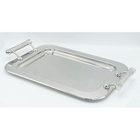 Vassoio da portata in acciaio inox con 2 Manici Collezione Prandelli 45 cm (1/2)