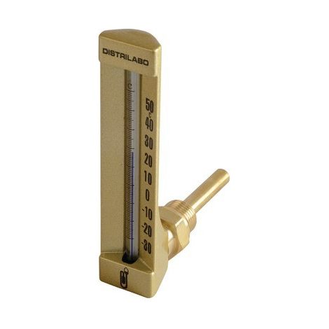 Thermomètre industriel équerre, plongeur 63mm, -30/50°C - DIFF