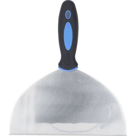 Grattoir à mastic en acier inoxydable, 8 pouces, pour papier peint, peinture, autocollants, plâtre avec trou de suspension, pour la réparation des cloisons sèches. (1/5)