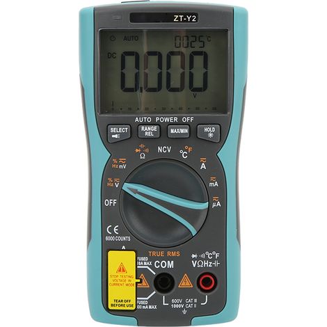 ZT-Y2 Digitalmultimeter, automatisches Messbereichsmessgerät zur Messung von Spannung, Strom, Widerstand und Kapazität, präzises elektrisches Diagnosegerät. (1/5)