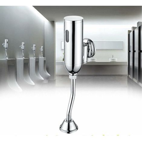 Chasse d'eau d'urinoir, Valve de chasse d'eau d'urinoir automatique à capteur de pression Toilette infrarouge 1/2 pouce Rinçage d'urinoir 0.05Mpa-0.6Mpa pour urinoir Toilette de salle de bain (Batteri