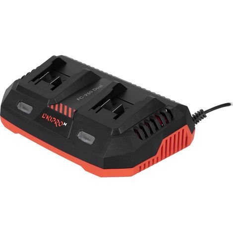 Cargador Dnipro-M FC-230 Dual 20V, 3.0A, Carga Rápida, Indicador de Carga, Montaje en Pared, Carga Baterías Li-Ion de 2 a 8 Ah, 230V (1/5)