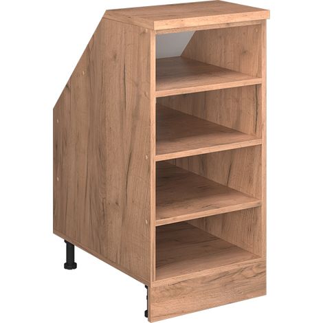 Armario para tejado inclinado Rion, Roble dorado, 40 x 81.8 cm con 4 compartimentos, carcasa 60 cm de profundidad, Vicco (1/5)