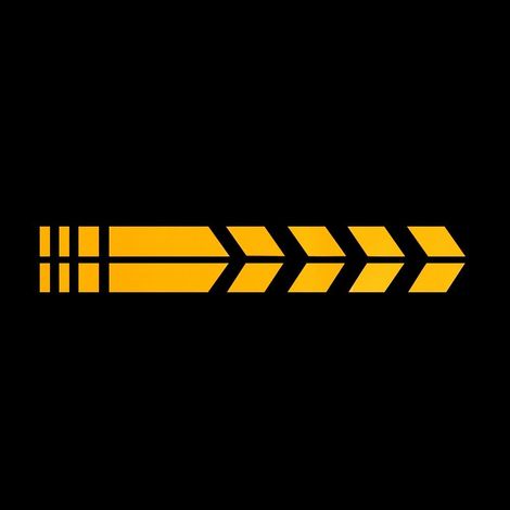 Chevron adesivi realizzati con materiale rifrangente per parafango moto - Colore: Giallo (1/5)