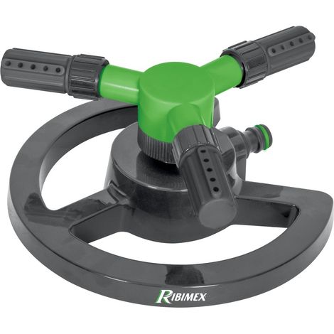 Ribimex Ab1420 Irrigatore Rotante a Croce Per Giardino 71m² Braccia Regolabili