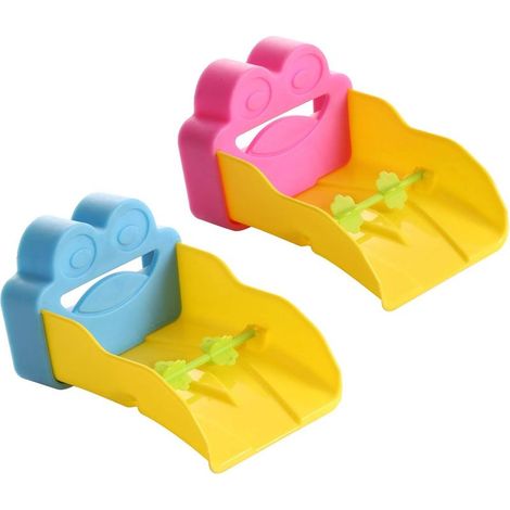 Robinet Extender, Rallonge Robinet Enfant, 2 Pièces Prolongateur Robinet Animal pour Robinet Évier, Prolongateur Robinet Lavage Main de Grenouille de Bande Dessinée pour Cuisine, Salle de Bain (1/5)
