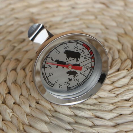 Thermomètre de cuisine pour four et cuisson, affichage combiné de la température du four et de la température à cœur, sonde alimentaire de précision, thermomètre de gril avec échelle, idéal pour la cu (1/5)