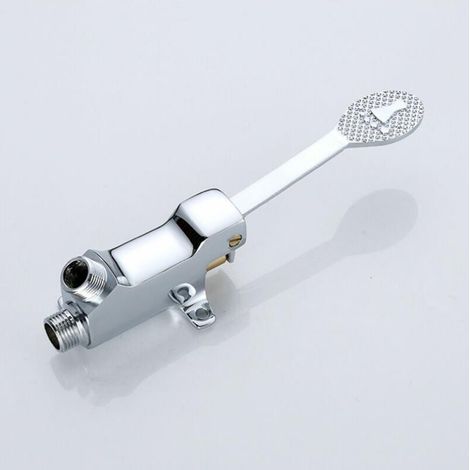 Clapet de pied simple en laiton chromé poli, robinet de pied pour robinet de pied 1 pièce (1/5)