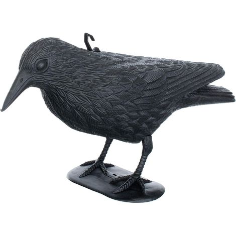 Corbeau Noir en Plastique 36 x 20 cm Répulsif Pigeons Effaroucheur Contre Les Petits Oiseaux et Les Pigeons Dissuasion respectueuse des Animaux - Lot de 1 (1/5)