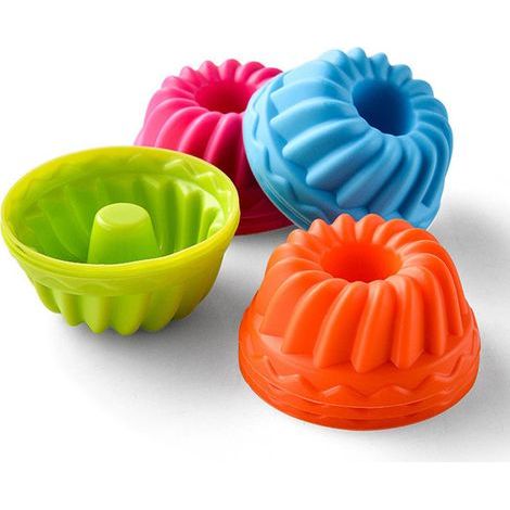 24 Moules à Mini-Gâteaux Bundt en Silicone - Pour Brioches et Cakes Individuels, Set de Moules à Pâtisserie (1/5)