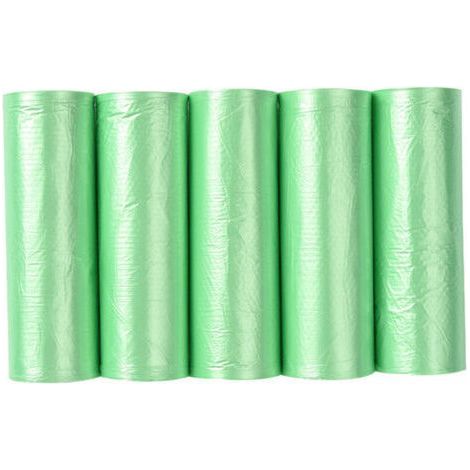 Ahlsen Lot de 100 sacs poubelle bio résistants aux déchirures pour cuisines et aliments compostables et biodégradables Sacs à déchets en (1/4)