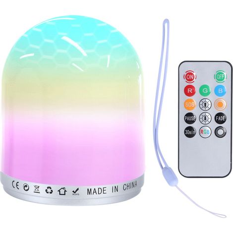 Veilleuse LED RGB à Changement de Couleur Lampe de Télécommande pour Chambre Couloir (1/5)
