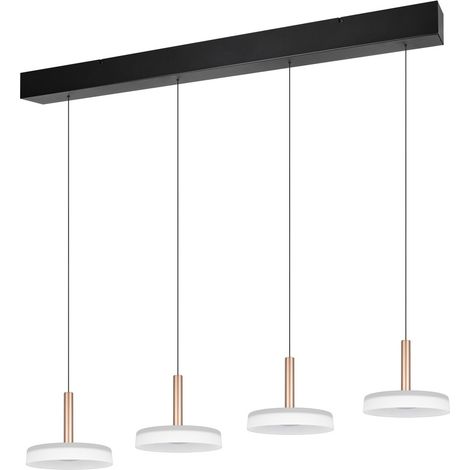 Lampada sospesa moderna bronzo 4 vetro LED 3000K Celeste (1/4)