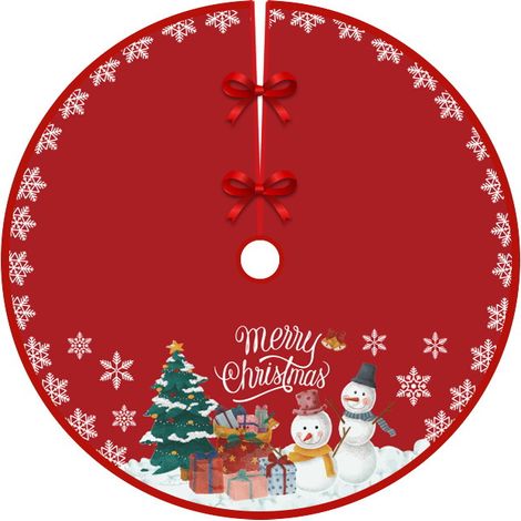 Jupe de sapin de Noël, 2 pièces de tapis de sapin de Noël de 90 cm de diamètre, décoration de sapin de Noël, décoration de la maison (1/5)